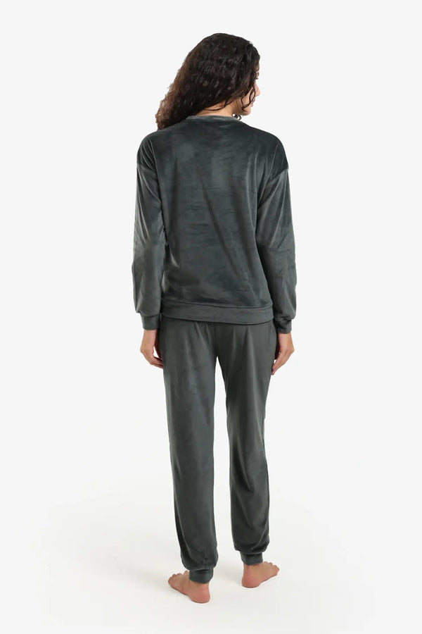 round neck pajama set