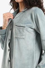 طقم بيجاما مخملي