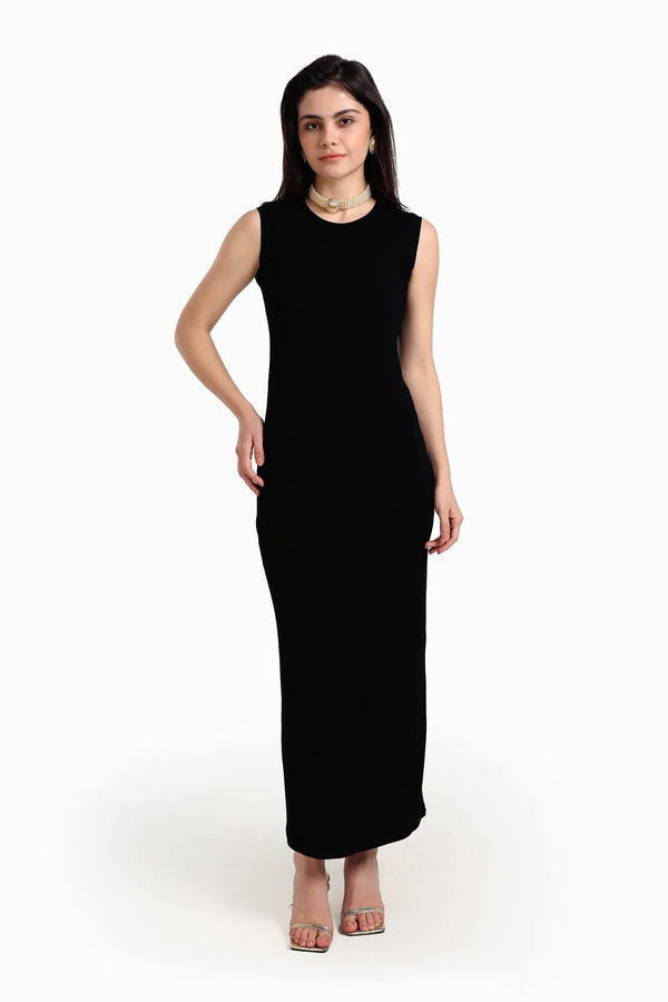long sleeveless dress