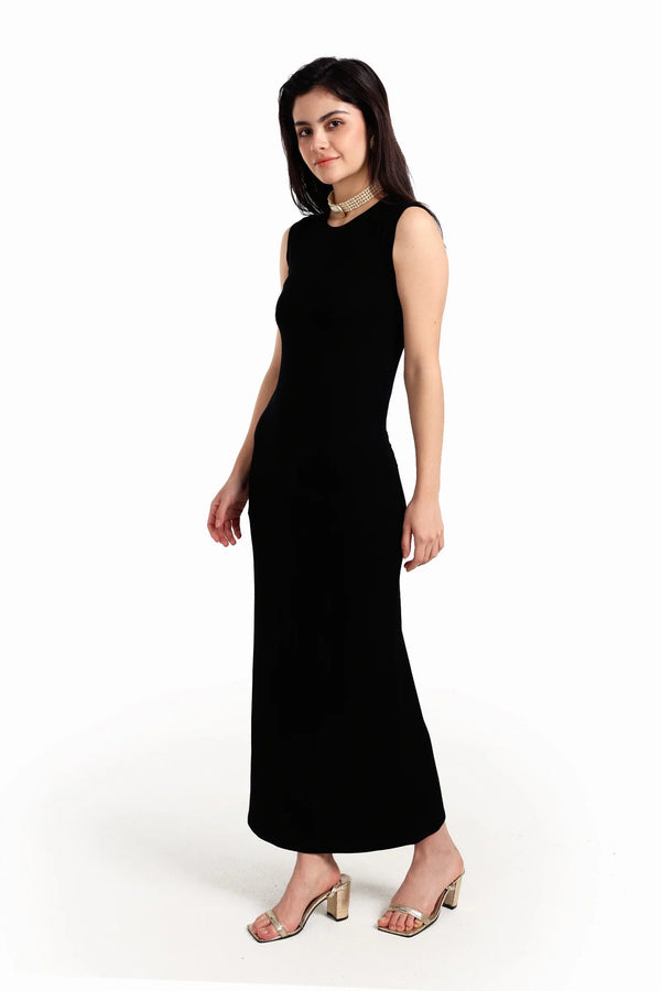 long sleeveless dress