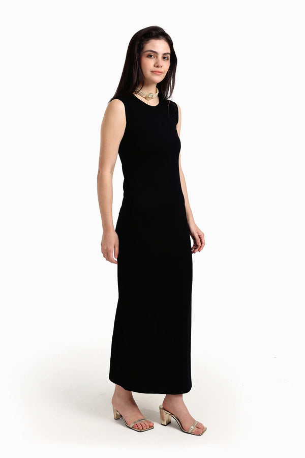 long sleeveless dress