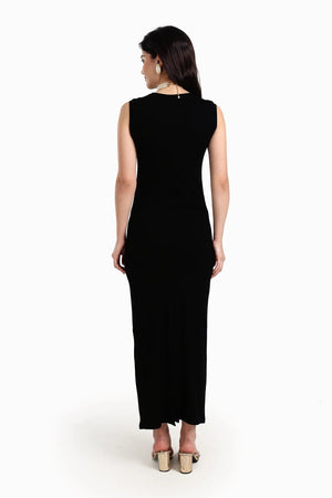 long sleeveless dress