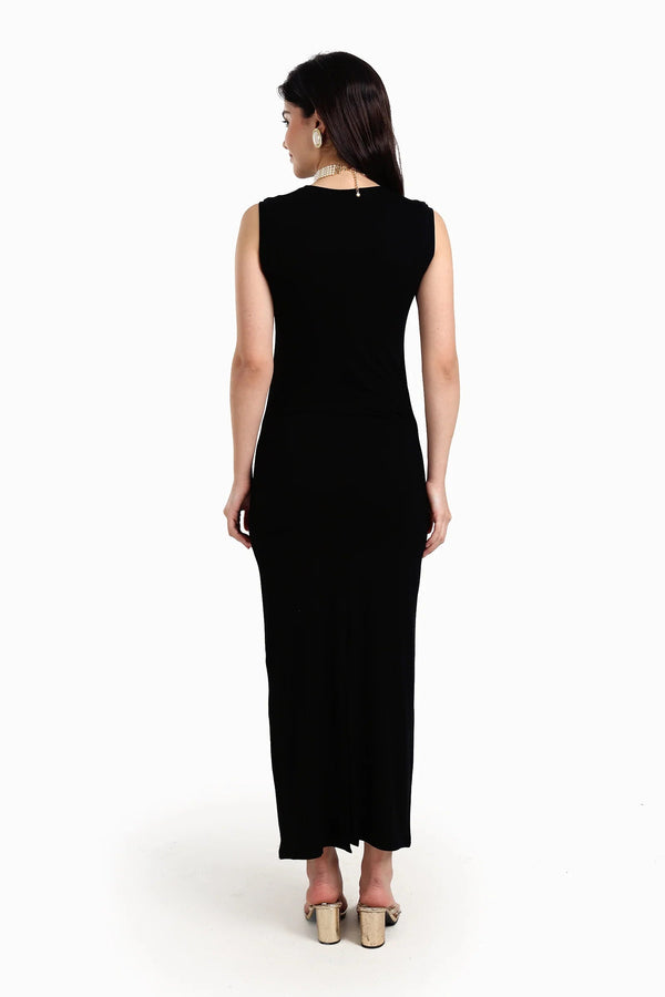 long sleeveless dress