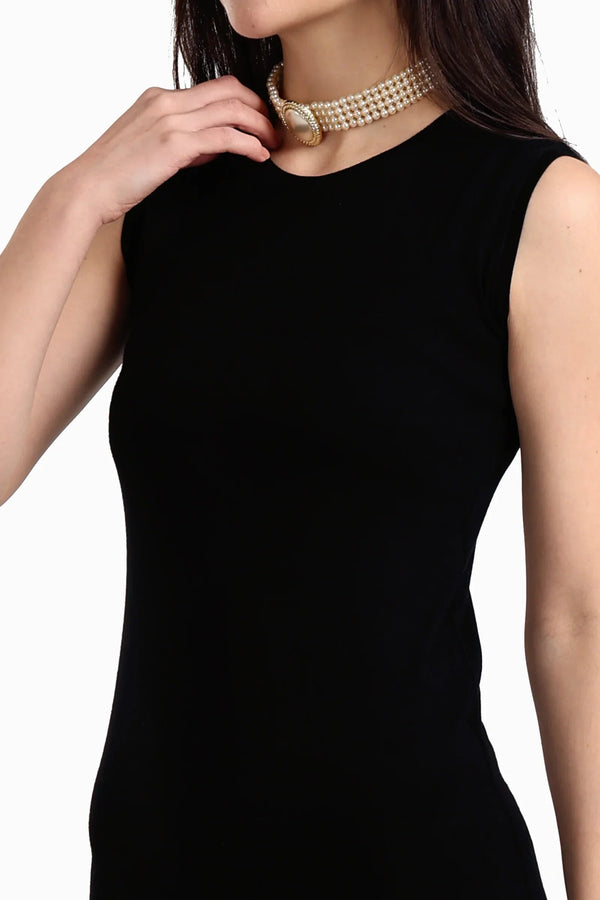 long sleeveless dress