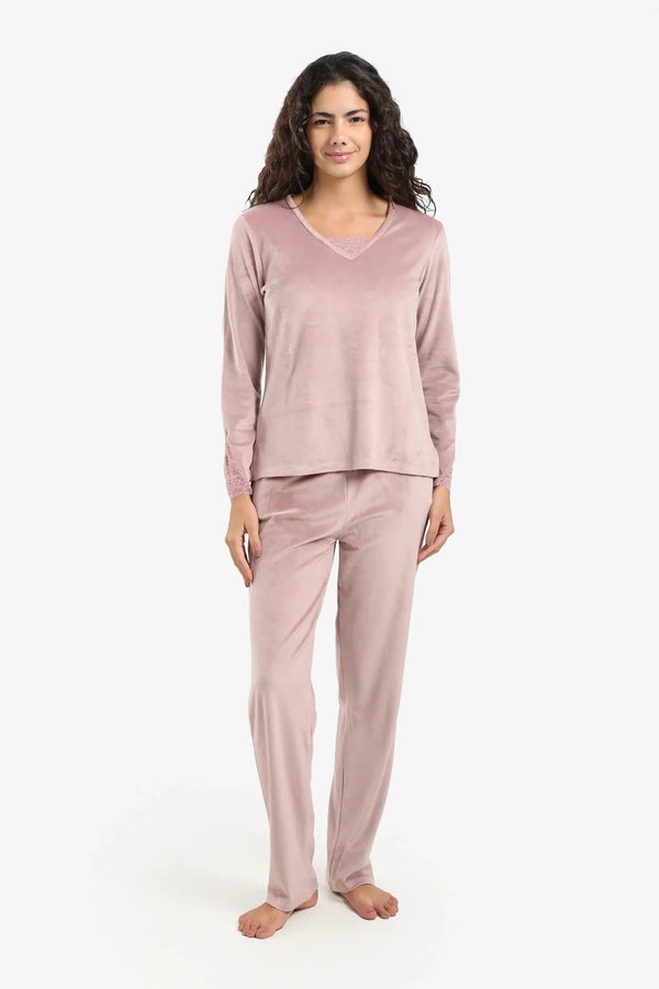 v V-neck pajama set
