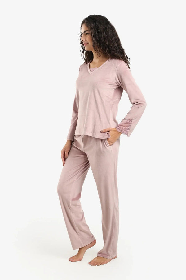 v V-neck pajama set