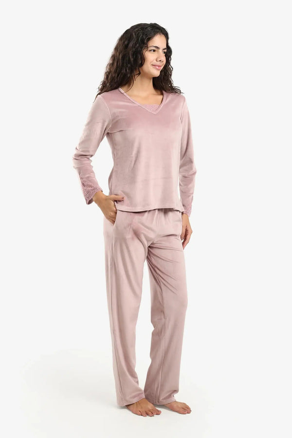 v V-neck pajama set