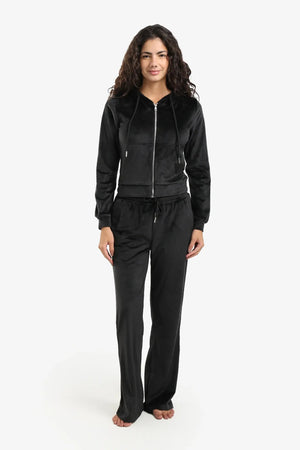 طقم بيجاما برقبة بغطاء للرأس