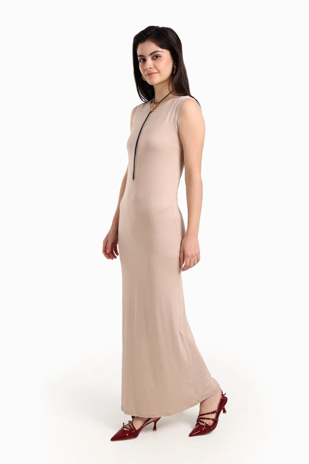 long sleeveless dress