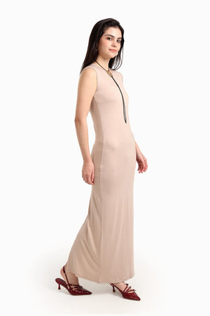 long sleeveless dress