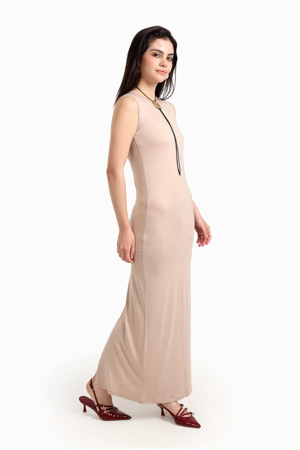 long sleeveless dress