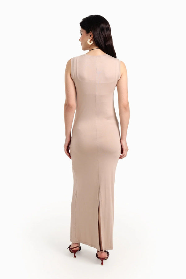 long sleeveless dress