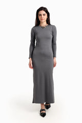 فستان طويل باكمام طويلة - Carinasaudi.com