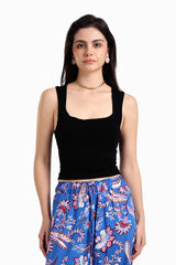 بلوزة بدون أكمام برقبة مربعة - Carinasaudi.com