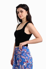 بلوزة بدون أكمام برقبة مربعة - Carinasaudi.com