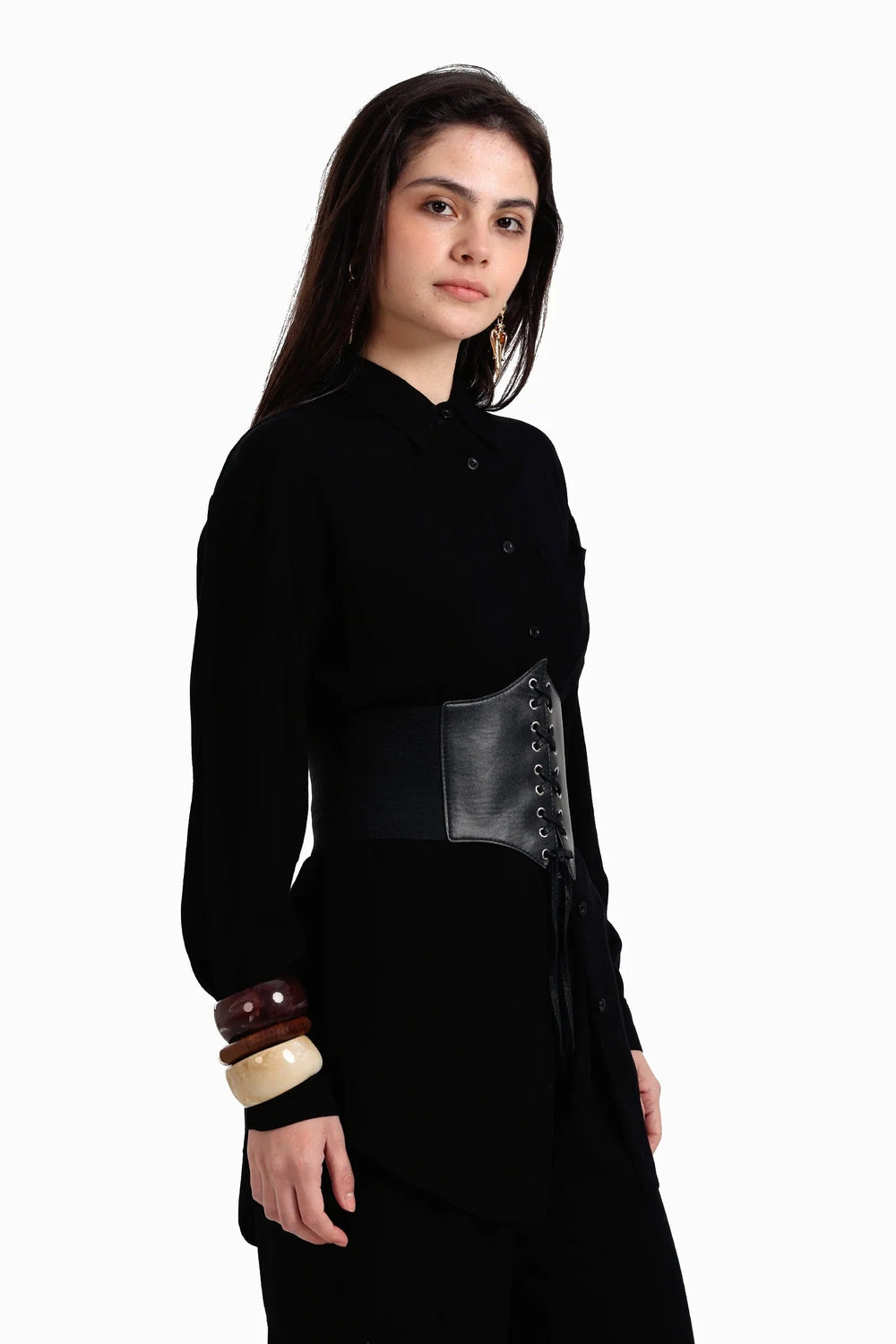 قميص متوسط الطول باكمام طويلة - Carinasaudi.com