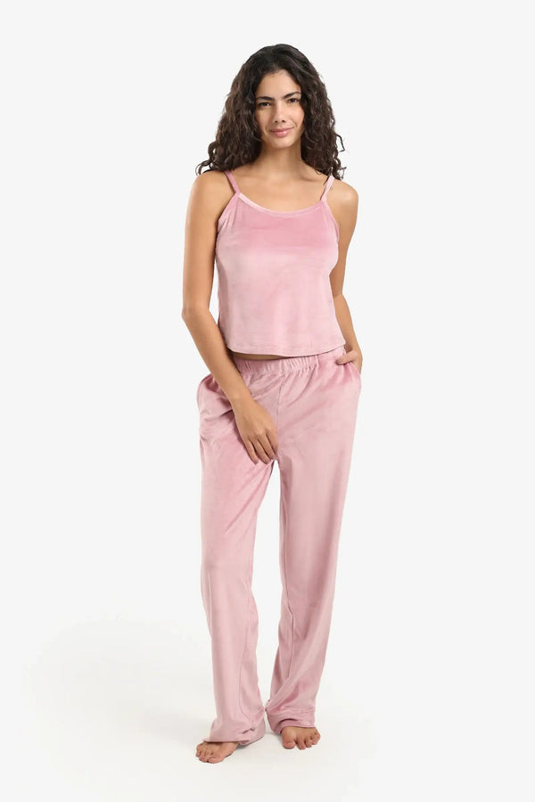 Soft velvet pajama set