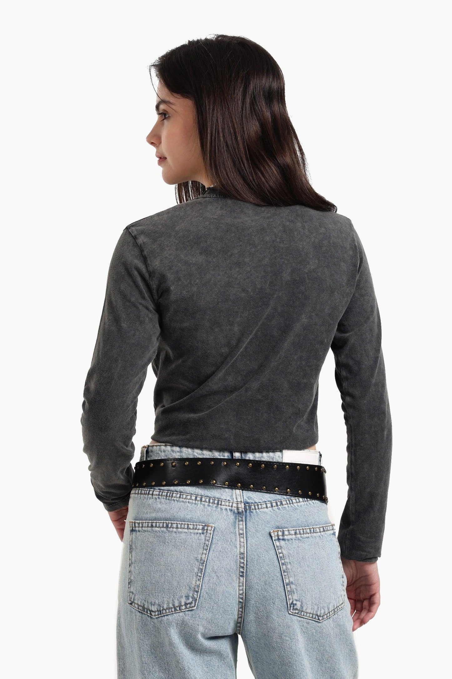 بلوزة قطنية باكمام طويلة - Carinasaudi.com