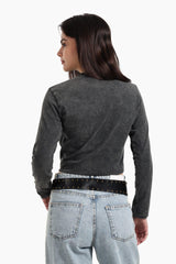 بلوزة قطنية باكمام طويلة - Carinasaudi.com