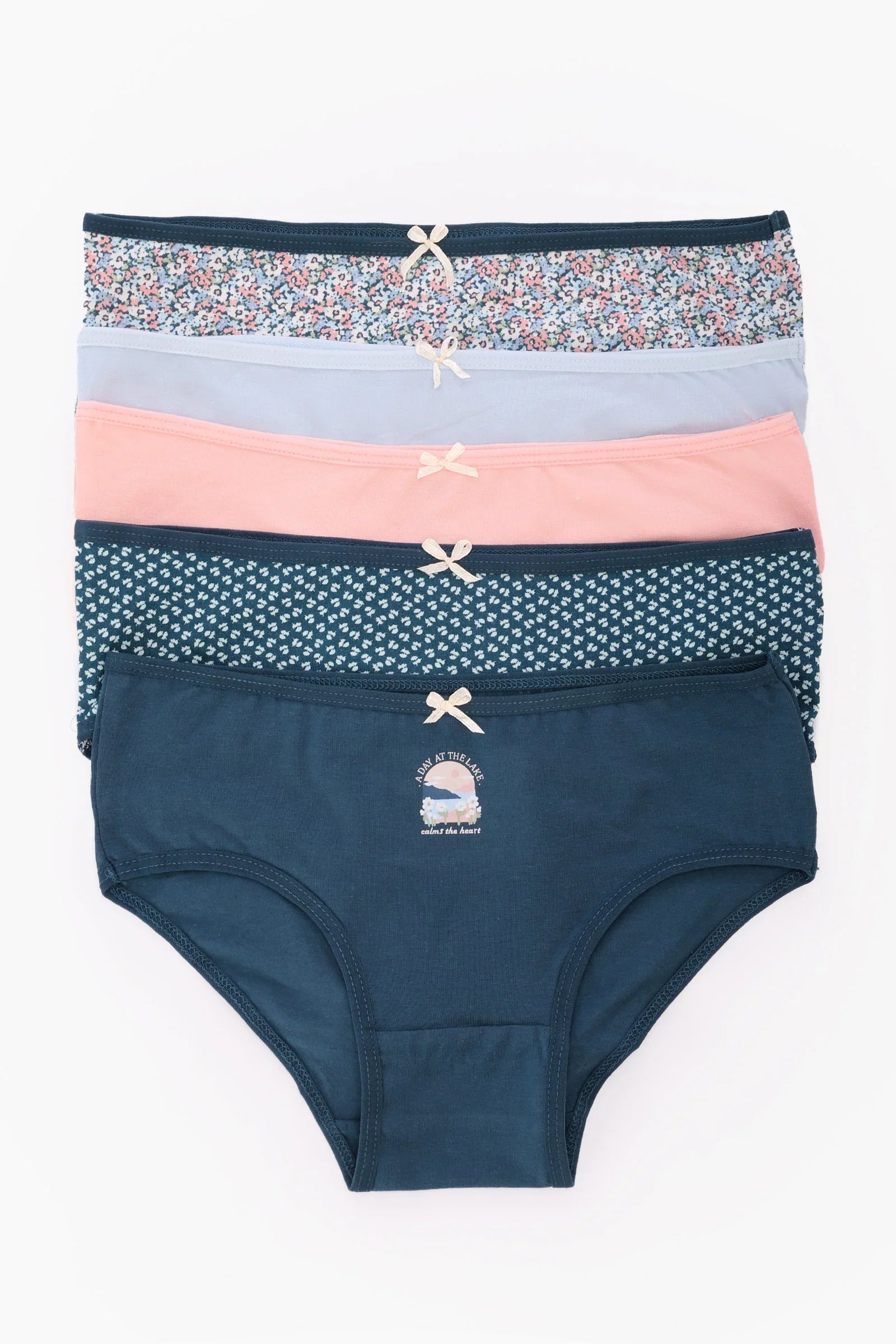 عبوة من ٥ سراويل داخلية بريف ملونة - Carinasaudi.com