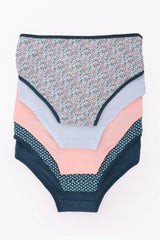 عبوة من ٥ سراويل داخلية بريف ملونة - Carinasaudi.com