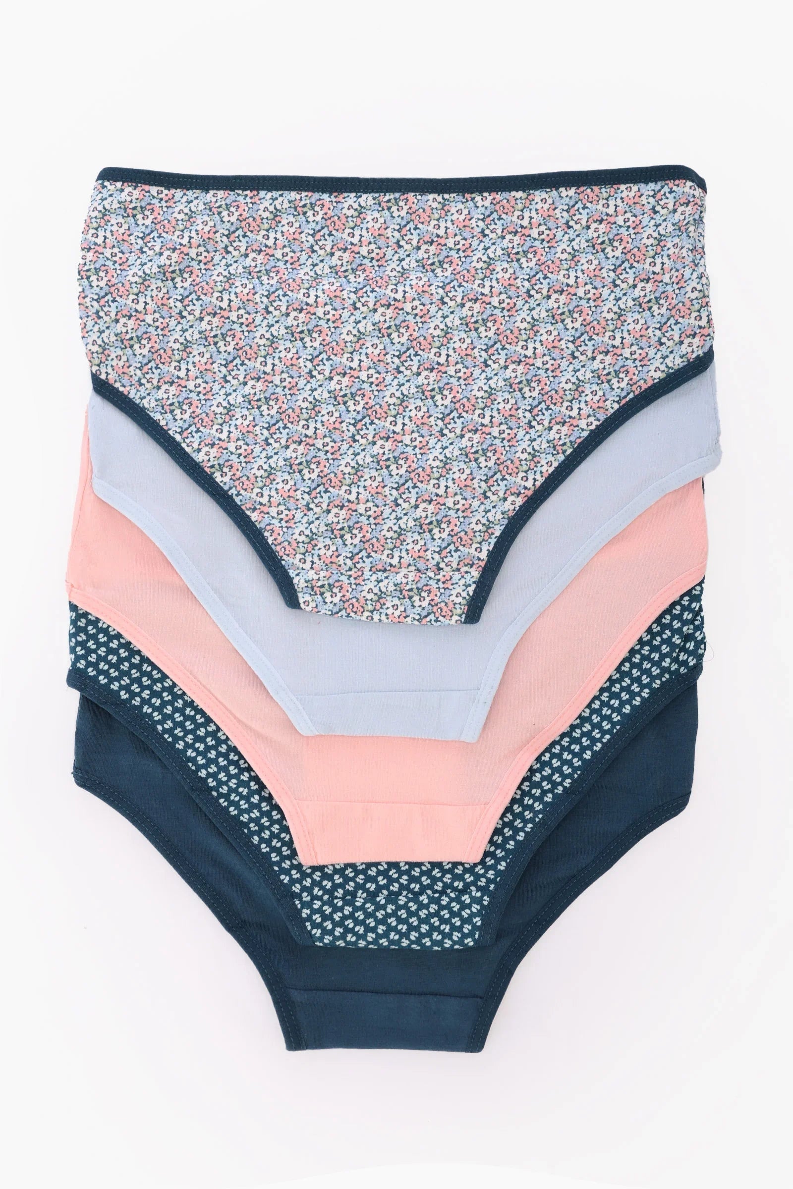 عبوة من ٥ سراويل داخلية بريف ملونة - Carinasaudi.com