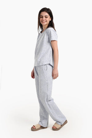 Leopard Print Short Sleeve Pajamas