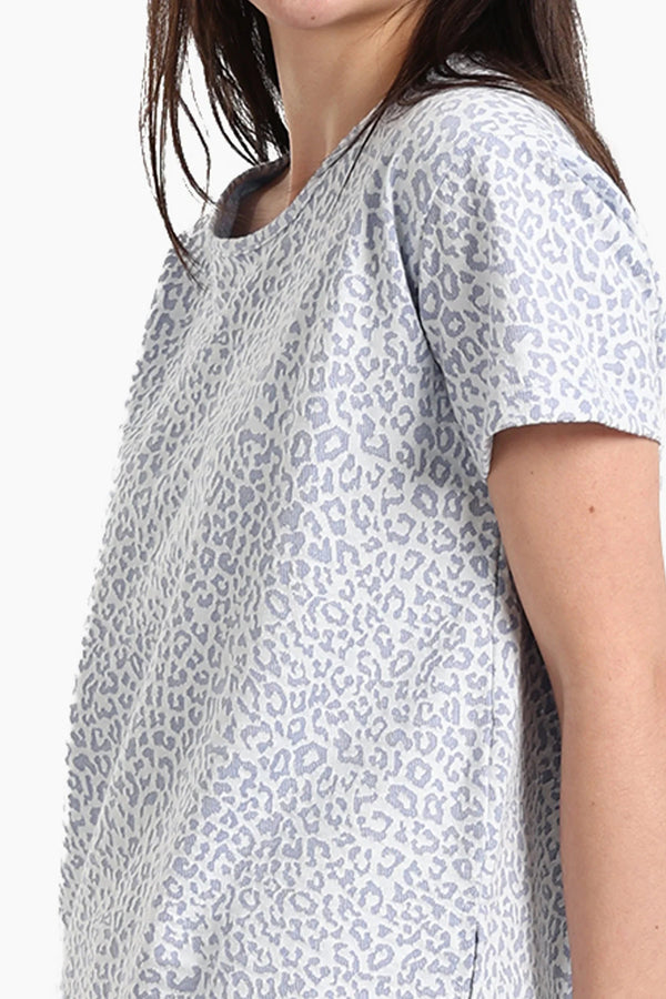 Leopard Print Short Sleeve Pajamas