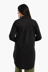 قميص قطني باكمام طويلة بأزرار امامية - Carinasaudi.com