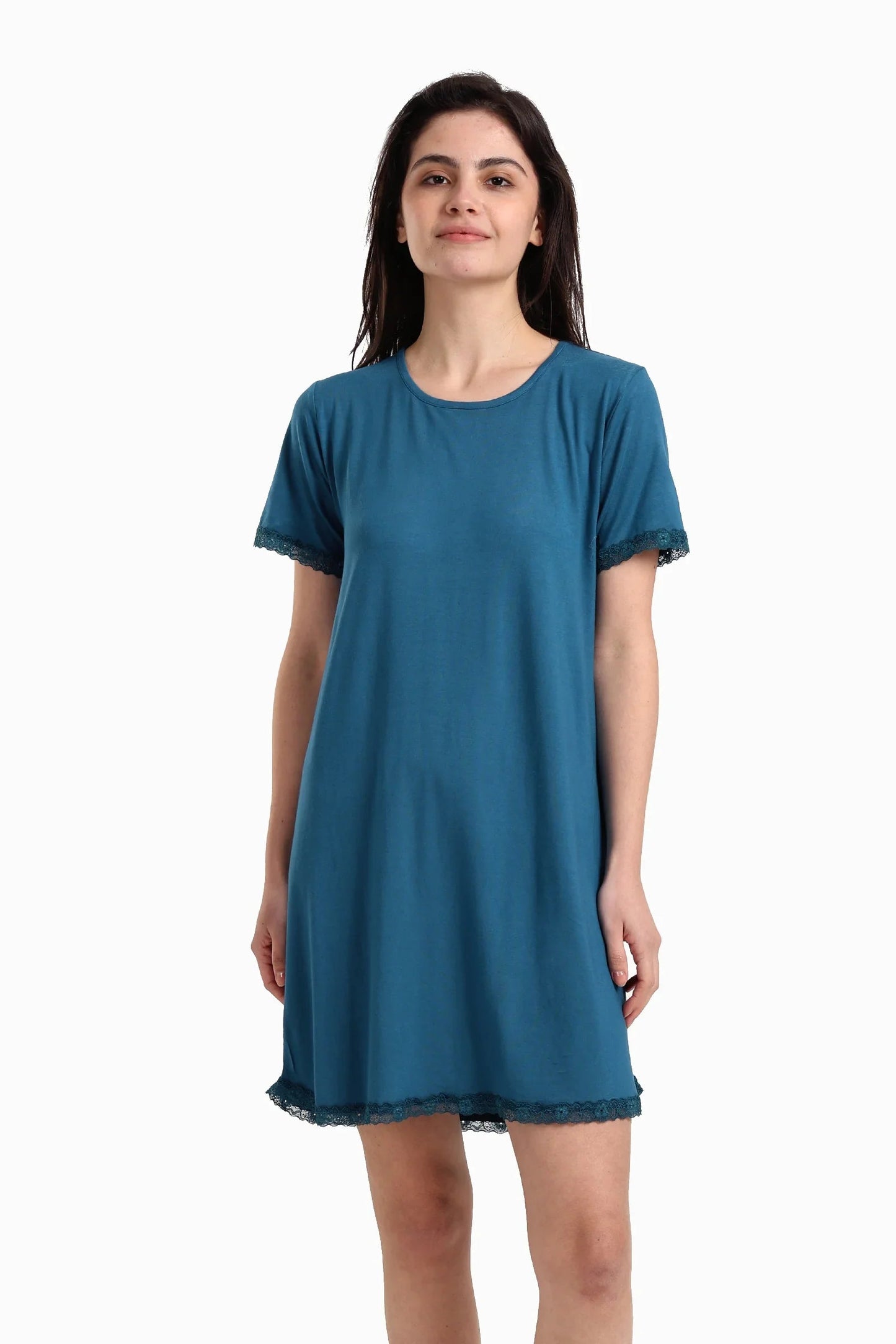 قميص نوم مزين بالدانتيل - Carinasaudi.com