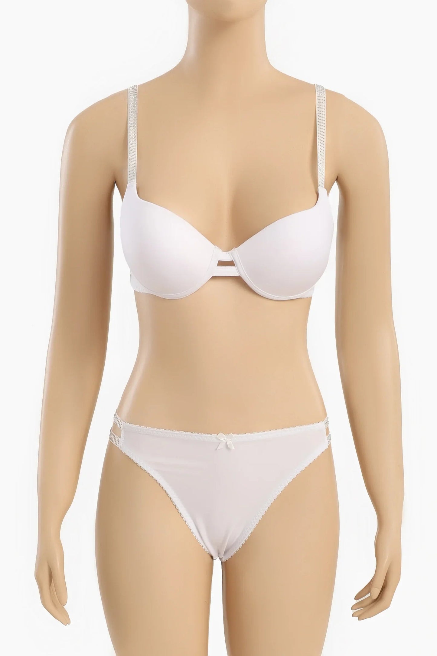 طقم مكون من صدرية و سروال داخلي مزين بالخرز - Carinasaudi.com