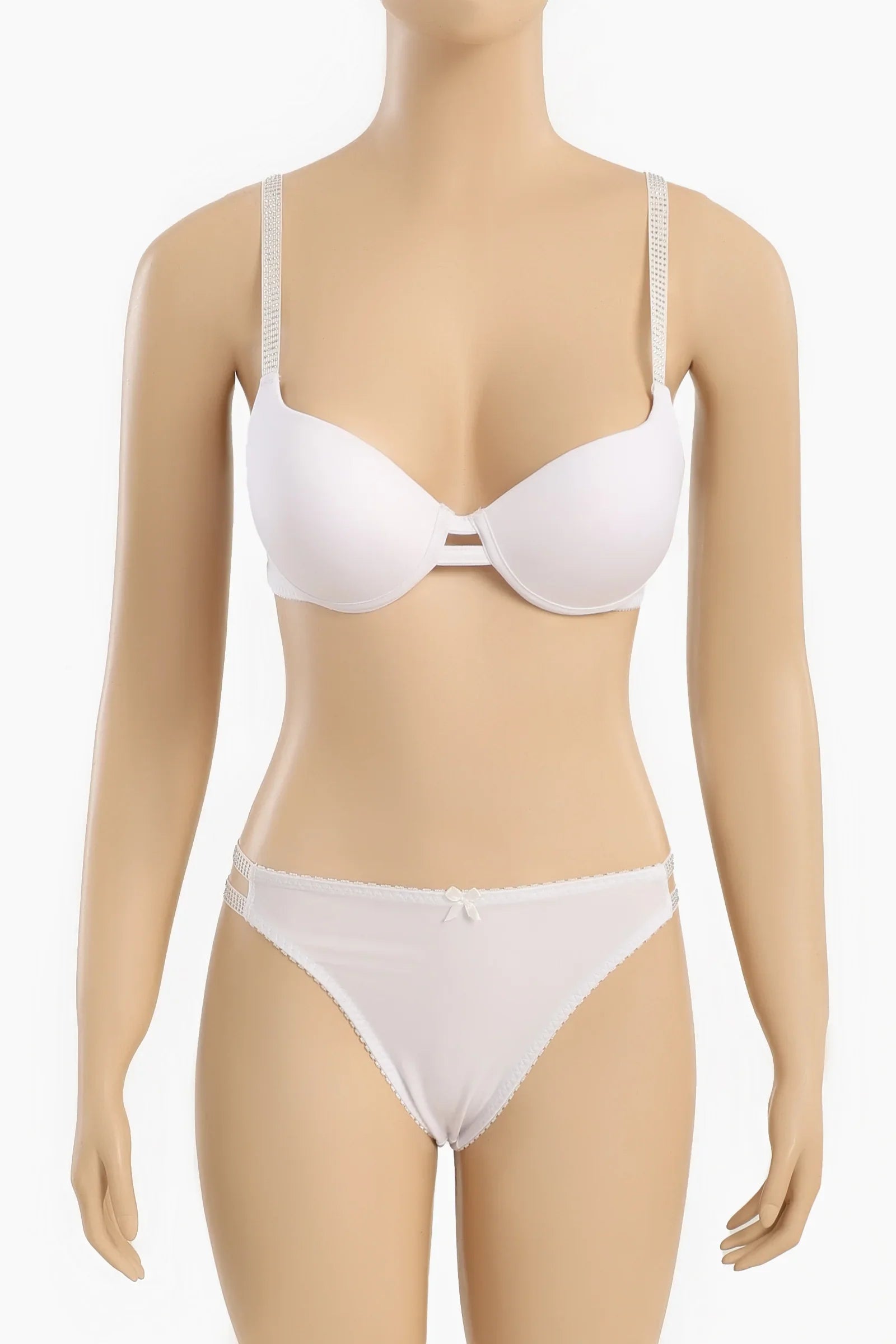 طقم مكون من صدرية و سروال داخلي مزين بالخرز - Carinasaudi.com