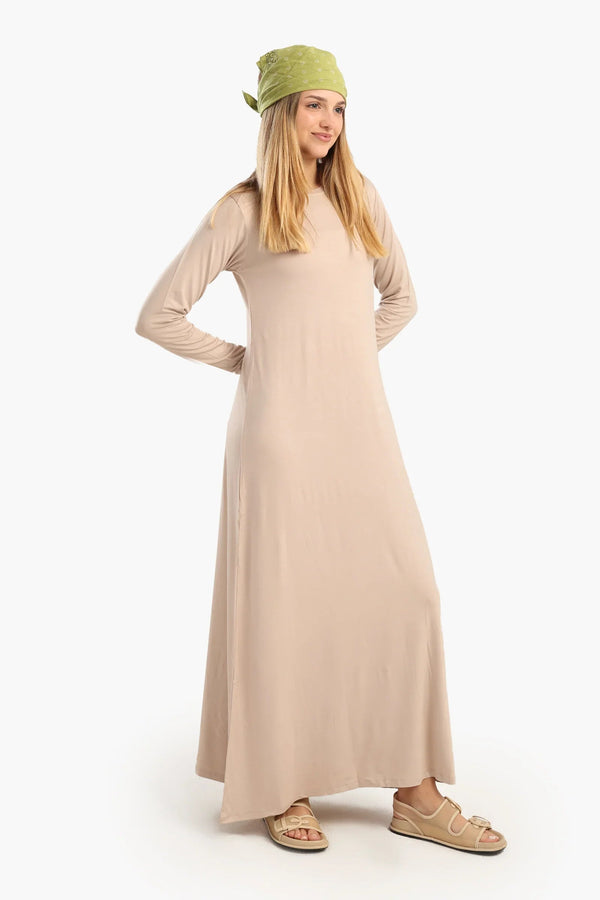 Viscose round neck dress