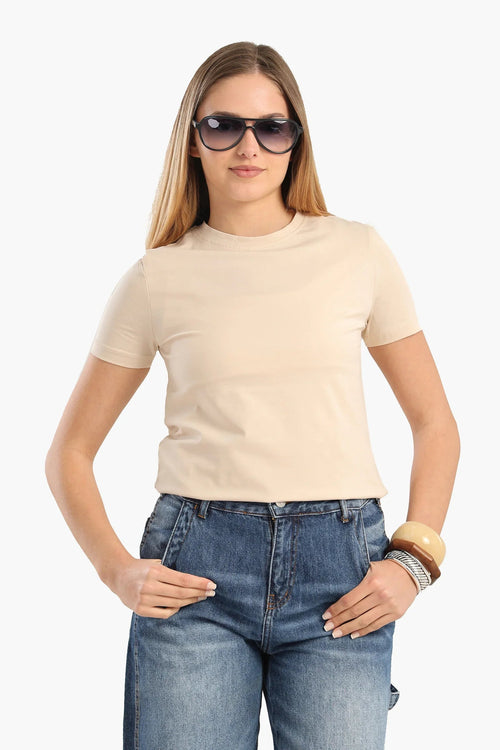 Short-sleeved cotton T-shirt