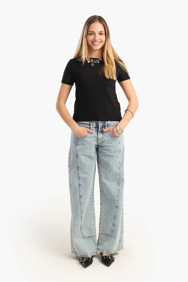 Short-sleeved cotton T-shirt