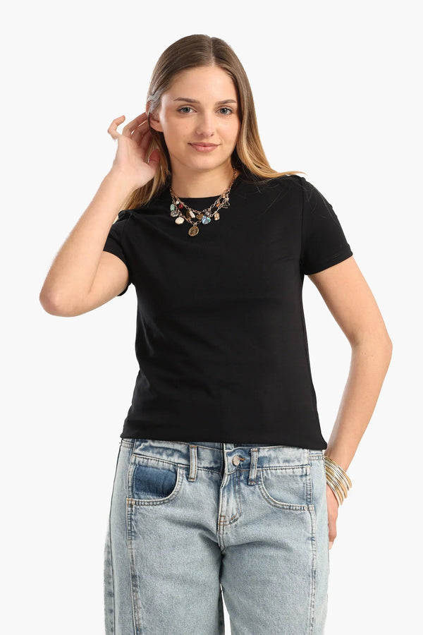 Short-sleeved cotton T-shirt