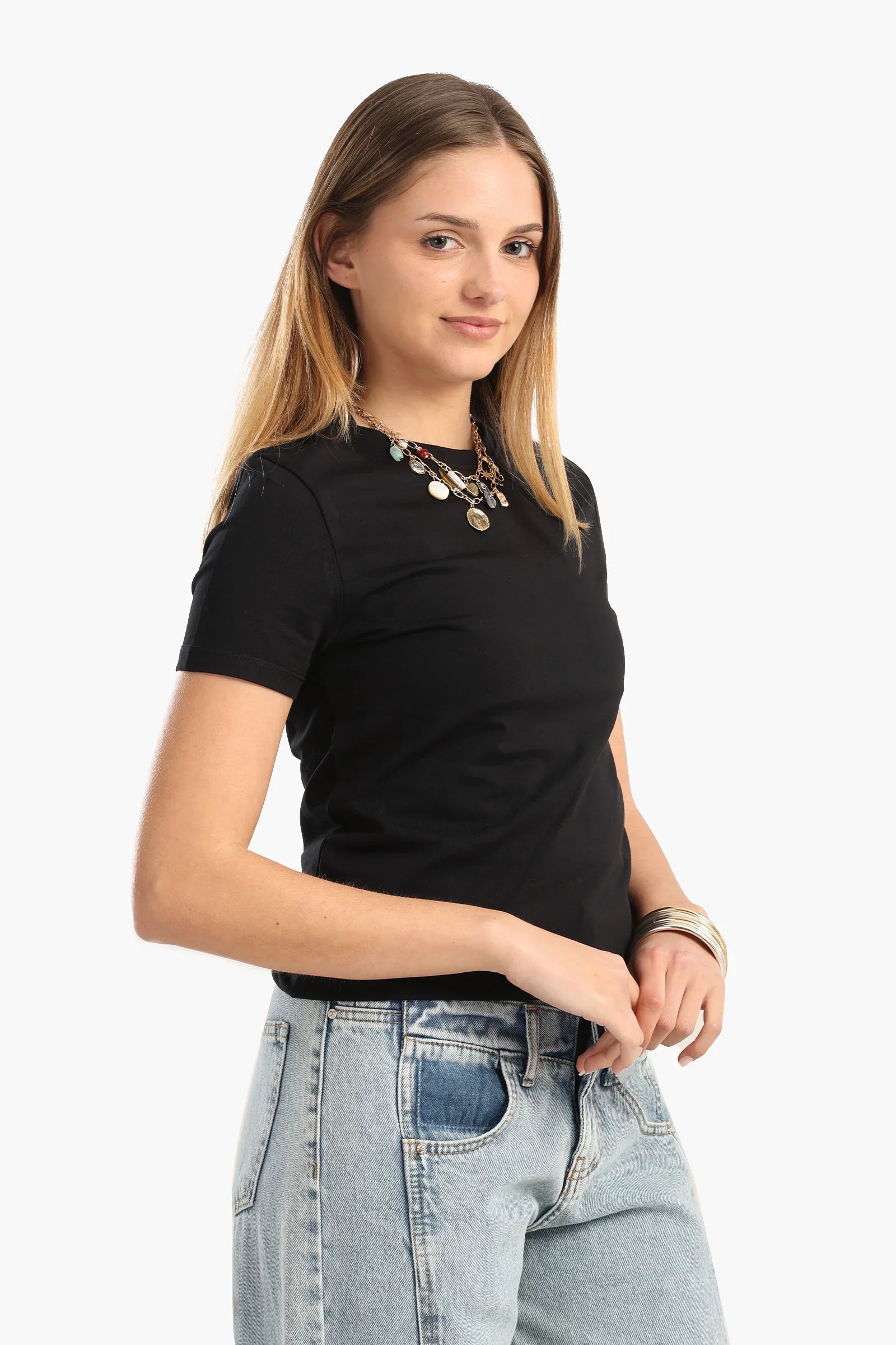 تي شيرت قطني باكمام قصيرة - Carinasaudi.com