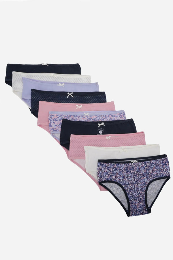 Pack of 10 colorful underwear