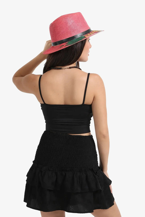 Blouse with a front slit at the waist