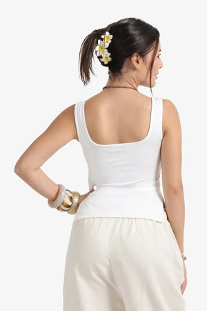 Heart-shaped round neck blouse