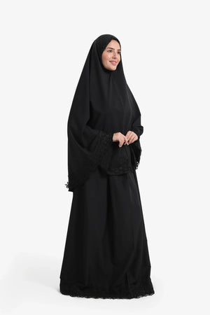 طقم صلاة بتفاصيل دانتيل