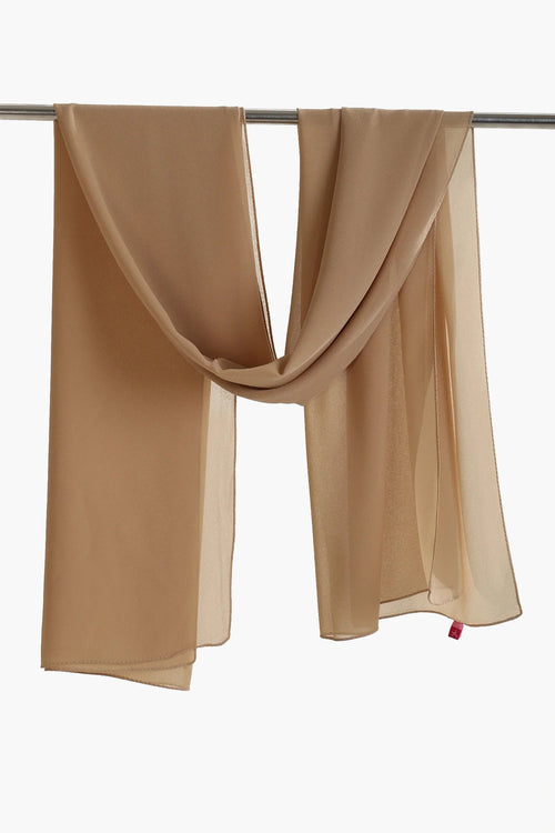 وشاح شيفون بنمط سادة - Carinasaudi.com