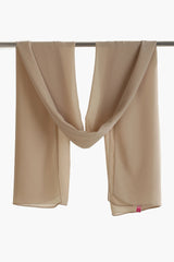 وشاح شيفون بنمط سادة - Carinasaudi.com