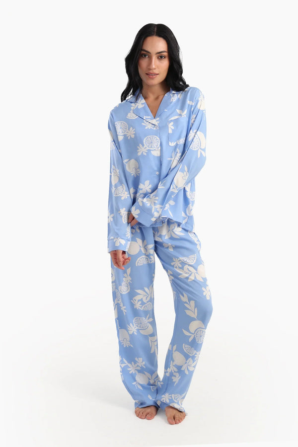 بيجاما باكمام طويلة بطبعة - Carinasaudi.com