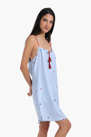 قميص نوم حمالات بطبعة فراولة - Carinasaudi.com