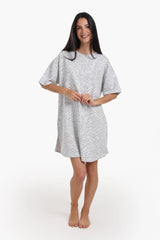 قميص نوم بطبعة باكمام قصيرة - Carinasaudi.com