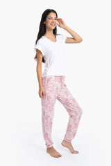 بيجاما بطبعات وردية - Carinasaudi.com