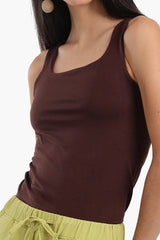 بلوزة سادة بدون اكمام - Carinasaudi.com