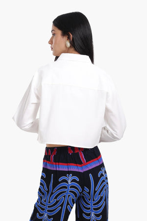 Off-Shoulder cropped shirt