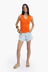 بلوزة بدون درزات بفتحة رقبة - Carinasaudi.com